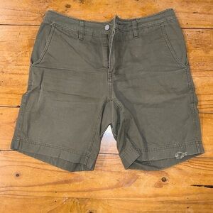 Black Diamond Green Flat Front Shorts